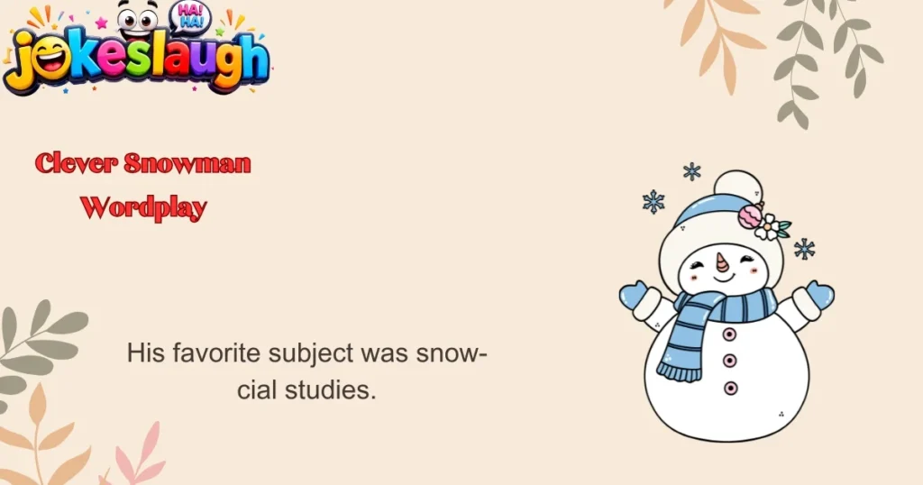 Clever Snowman Wordplay