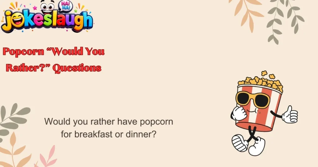 Popcorn “Would You Rather?” Questions