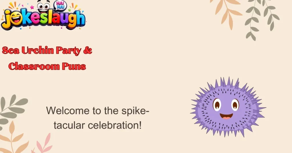 Sea Urchin Party & Classroom Puns