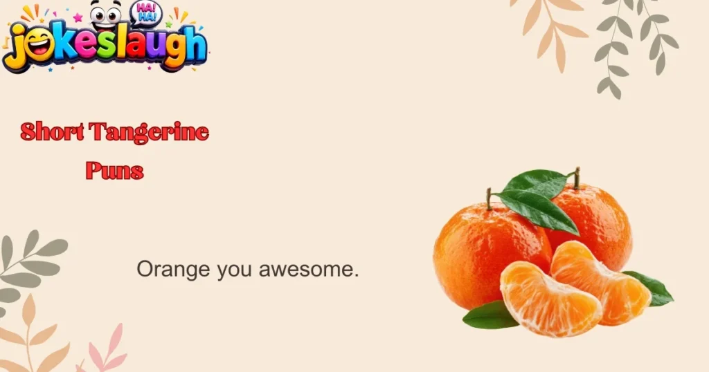Short Tangerine Puns